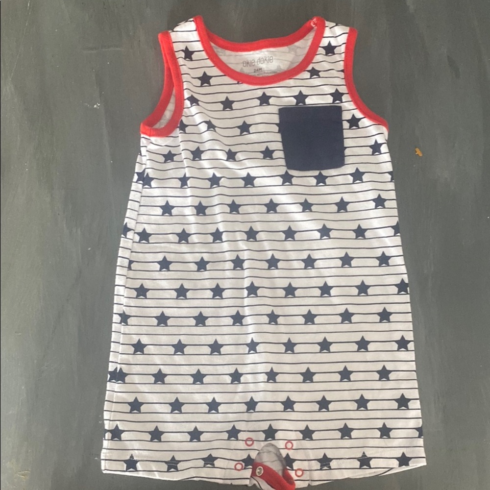 Stars and Stripes Ollie Romper